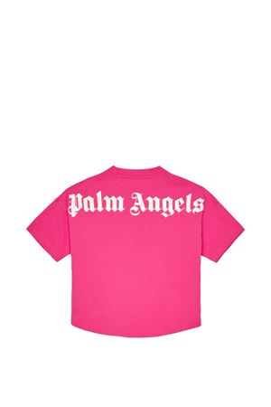 t-shirtin tessuto rosa PALM ANGELS KIDS | PGAA001S26JER001044